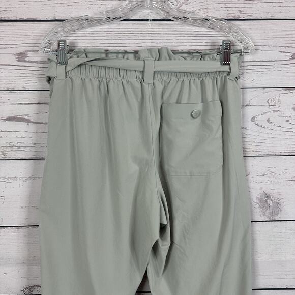 Athleta Pants Womens 8 Gray Skyline Pants Paper Bag Waist Belted Joggers Pull on - Picture 3 of 16